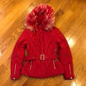 Vist ski jacket- genuine fur & Swarovski crystals!